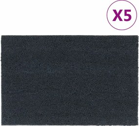 vidaXL ajtószőnyeg 5 db Sötétszürke Tuftos kókuszrostos szőnyeg