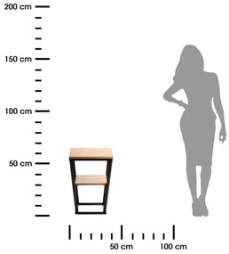 Kisasztal EXPAND 57x40 cm fekete/barna