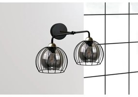 Fali lámpa SOLO BLACK 2xE27/60W/230V fekete/arany