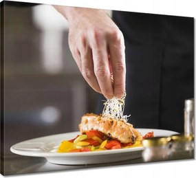 Vászonkép 50x40 Séf főétel