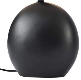 Japandi asztali lámpa fekete vászonernyővel - Timo