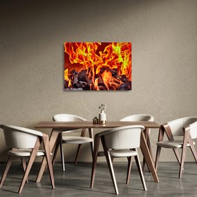 Az égő szén képe (üvegen) (70x50 cm)