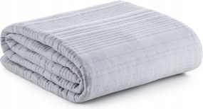 Dekoratív ágytakaró Tara 220x240 ezüst csíkos steppelt