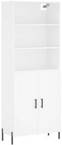 fehér szerelt fa magasszekrény 69,5 x 34 x 180 cm