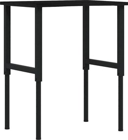 vidaXL sötétbarna tömör tölgyfa munkapad 80 x 60 x (71,5-98) cm