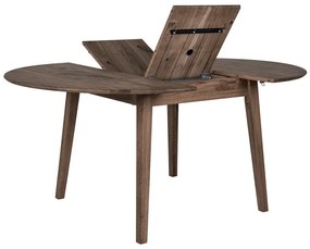 Metz ovális bővíthető étkezőasztal 118x118-158 cm füstös tölgy