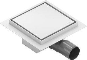 Mexen Flat-Q M13 padlóösszefolyó négyzet alakú 12 x 12 cm, fehér - 1210012