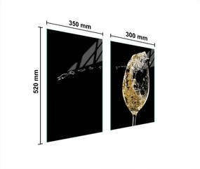 Üveg Konyhai Védőlap 65x52 Bor