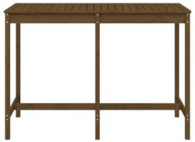 mézbarna tömör fenyőfa kerti asztal 159,5 x 82,5 x 110 cm