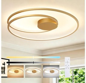 Brilagi-LED Fényerőszabályozható mennyezeti lámpa TWISTER LED/105W/230V átm. 100 cm aranyszínű + távirányító