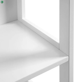 Magas tároló szekrény, fürdőszoba szekrény, fehér 30x30x141cm
