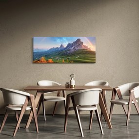 Szivárvány képe a sziklák felett (120x50 cm)