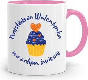 Rózsaszín Bögre Valentin Napra Legédesebb Valentin Nap fényképes nyomtatással