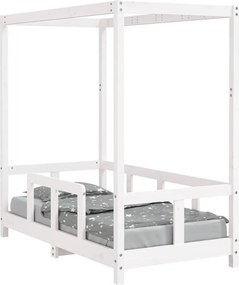 vidaXL fehér tömör fenyőfa gyerekágykeret 70 x 140 cm