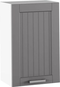 Felső szekrény, sötétszürke/fehér, JULIA TYP 5