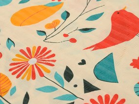 Krep ágynemű RETRO BIRD színes Ágyneműhuzat mérete: 70 x 90 cm | 140 x 200 cm