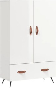vidaXL magasfényű fehér szerelt fa magasszekrény 69,5 x 31 x 115 cm
