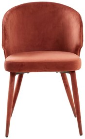 Világospiros kárpitozott étkezőfotel szett 2 db-os Kosaka – Light &amp; Living