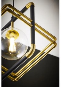 Jupiter 2028 - Csillár zsinóron FIORI 1xG9/10W/230V fekete/arany/átlátszó