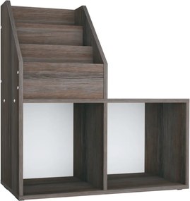 vidaXL szürke-sonoma színű szerelt fa gyerek újságtartó 71x30x78,5 cm