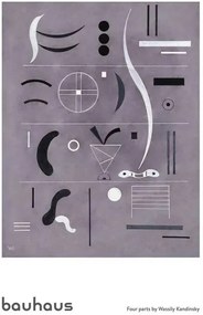 Plakát Wassily Kandinsky - Bauhaus Four Parts, (91.5 x 61 cm)