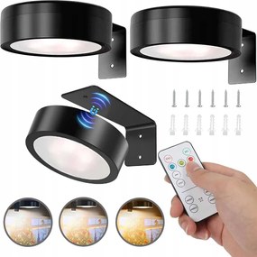 3 Mágneses Fali Lámpa,fényerőszabályozható 3 Fényszín Szabályozható,távirányító