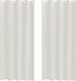 vidaXL Voile Függöny függönyökkel 2 pcs Krém 245 x 140 cm Poliészter
