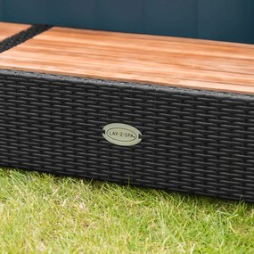 Lay-Z-Spa négyzet alakú rattan jakuzzi bútor, 188 cm, fekete