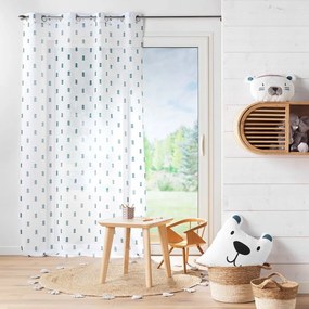 Fehér-kék átlátszó függöny 140x240 cm Geokid – douceur d'intérieur