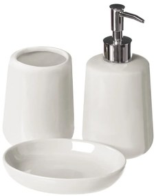 Fehér kő fürdőszobai kiegészítő szett Moon – Premier Housewares