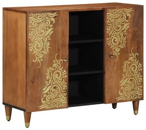 Oldalszekrény 90x33x75 cm Tömör Mangófából