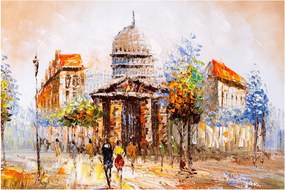 Kép - Festett városi emlékmű (90x60 cm)