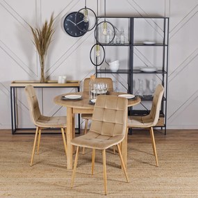 Bézs Bársony Étkezőszék. FREDY