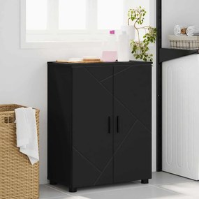 Fürdőszoba Székény polcokkal Fekete 60 x 35 x 80 cm Faanyag