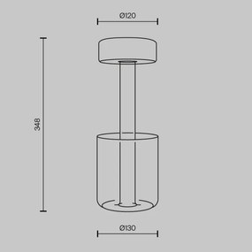 Maytoni MOD229TL-L3B3K3 - állítható LED asztali lámpa 3W/5V fekete/szürke
