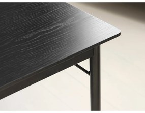 Fekete étkezőasztal 95x180 cm Savona – Unique Furniture