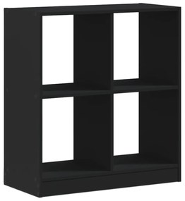 fekete szerelt fa könyvespolc 68,5 x 32 x 75 cm