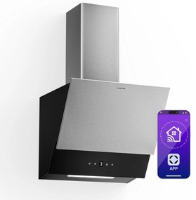 Klarstein Verosteel páraelszívó, Elegáns, minimalista, nagy teljesítményű, A energiaosztály, 624 m³/h, 45 cm