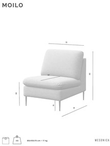 Fekete buklé fotel Moilo – MESONICA