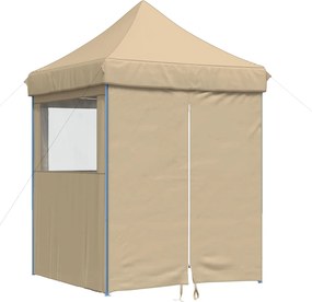 vidaXL Partysátor Bézs 200 x 200 x 306 cm Oxford Szövet