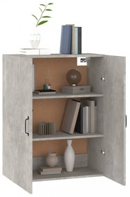 betonszürke szerelt fa függőszekrény 69,5 x 34 x 90 cm