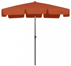 terrakotta strandnapernyő 200 x 125 cm