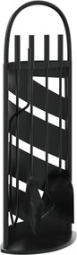 vidaXL 5 részes acél kandallószerszám-készlet 23 x 15 x 66 cm