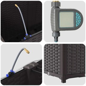 Kerti ültetők Barna 160 x 40 x 52 cm Acél