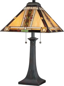 Quoizel Navajo QZ-NAVAJO-TL-VB Asztali lámpa 2x60W/E27 IP20