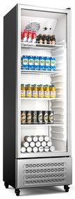 Klarstein GrandCooler italhűtő, 306 l, LED világítás, kerekekkel, 4 polc