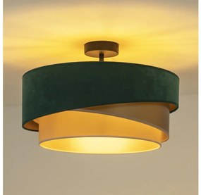 Duolla - Felületre szerelhető csillár KOBO 1xE27/15W/230V átm. 45 cm zöld/arany/krémes 606219