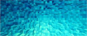 Absztrakt kocka kép (120x50 cm)