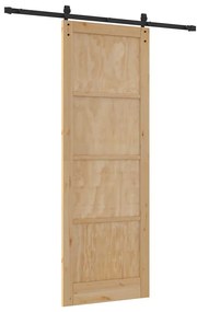 Csúszó Ajtó Természetes és fekete 83 x 232 cm