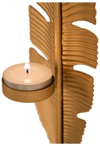 Feather aranyszínű dekorációs gyertyatartó, magasság 34 cm - Mauro Ferretti